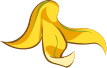 An illustration of the "Banana peel" Gag as it appeared on Toontown's Japanese website.
