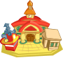 An illustration of Toontown Central's plaza from the Toontown Japan website map.