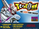 Title screen with flashing red Toontown voucher code text