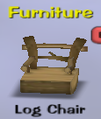 Log Chair seen in the Cattlelog.