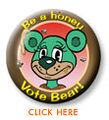 A pin icon of the bear Toon from the Toon Species elections.