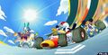 An advertising picture of racing from Toontown Japan's website.