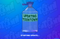 The screen used whenever Toontown was downloading or updating. The water inside of the Seltzer bottle would rise the closer it got to finishing the download.