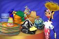 Clarabelle with some of the first accessories that were released in the game.