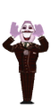 A sprite of a The Mingler upon winning a battle.
