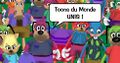 The phrase being spoken in French. (From Toontown French)