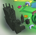 Older version of Cashbot Headquarters on the Toontown map.