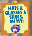 Hats, Glasses, & Shoes Sign.