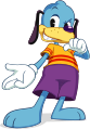 Flippy as he appeared on Toontown's Japanese website and Toontown Brazil Website.