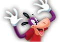 An image of an excited purple horse from a Toontown banner advertisement.