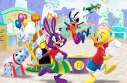 Toon parties, as depicted on the About page of the U.S. Toontown Online website