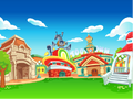 An illustration of Toontown Central from Toontown's Japanese website.