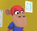 Plain monkey head with large muzzle