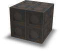 Eight stacked metal crates (US)