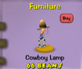 Cowboy Lamp in the Cattlelog.