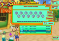 A screenshot of Toontown Bubble Jumble in its current-day broken state (as of August 11, 2023), with there being an assortment of placeholder text (i.e. "HINT PLACE HOLDER", "m", "User name", etc.) where there used to be finalized gameplay-related text.