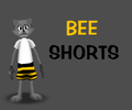 A picture of a Toon wearing the Bee Shorts.