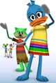 An image of several toons from Toontown's French website.