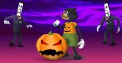 Another image from the French Toontown website, which represents Toontown during Halloween as a whole.