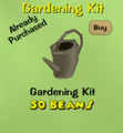 Buy the Gardening Kit to start gardening