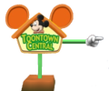 The sign for Toontown Central.