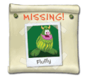 An image of Flippy's doodle, Fluffy, when he was missing. This image is from a blog post from The Toontown Times newsletter.