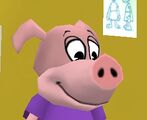 Plain pig head with large snout